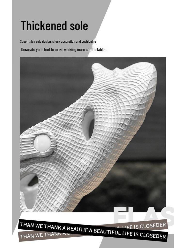 Men's Coconut Hole Non-Slip Outdoor Beach Sandals - Summer Baotou Slippers