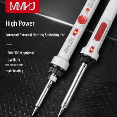 100W Adjustable Temperature Electric Soldering Iron for Student and Home Use - High Power, External Heating