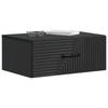 Wall Mounted Nightstand Black 49 x 34.5 x 20 cm