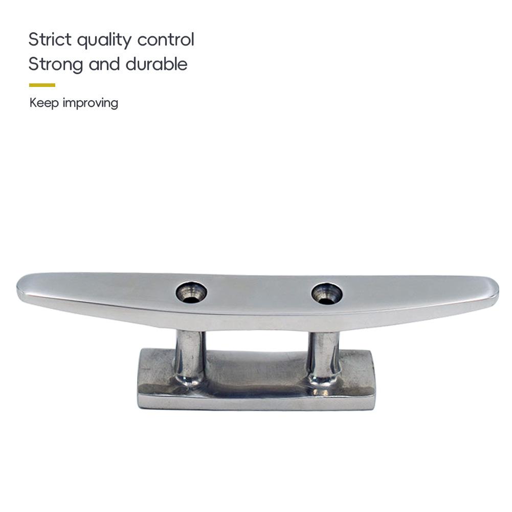 4" 5" 6" 8" Low Flat Cleat 316 Stainless Steel 2 Hole Hardware boat cleats For Marine Boat Deck Rope Tie yacht accessories