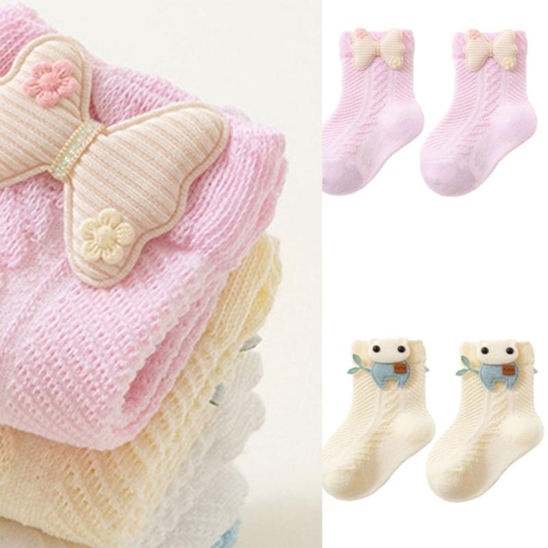 1 para niemowlęcych skarpetek do kostek z wzorem kreskówkowym Obuwie Skarpety unisex do codziennego chodzenia Chłopcy Dziewczynki