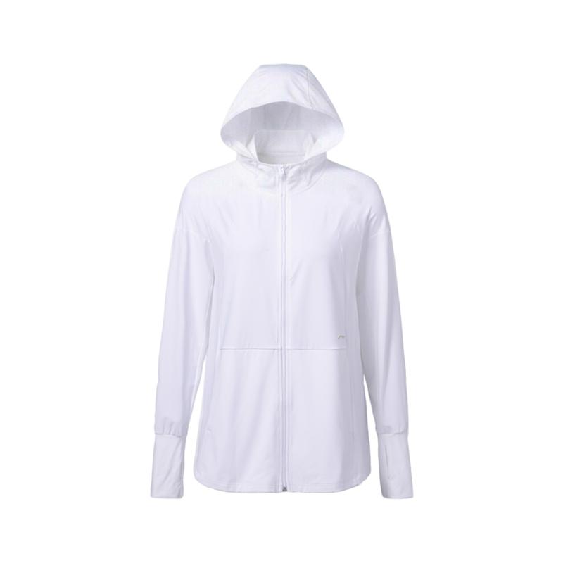 Li Ning Fitness Loose Cooling Comfortable Breathable Sun Protection Clothing Women tops Standard-White AFDVA74-2