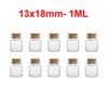 1/5/7/8/10/12/15/20ml Mini Clear Glass Bottles with Cork Stoppers Message Wishing Drifting Bottle Empty Spice Bottle Jars Gifts