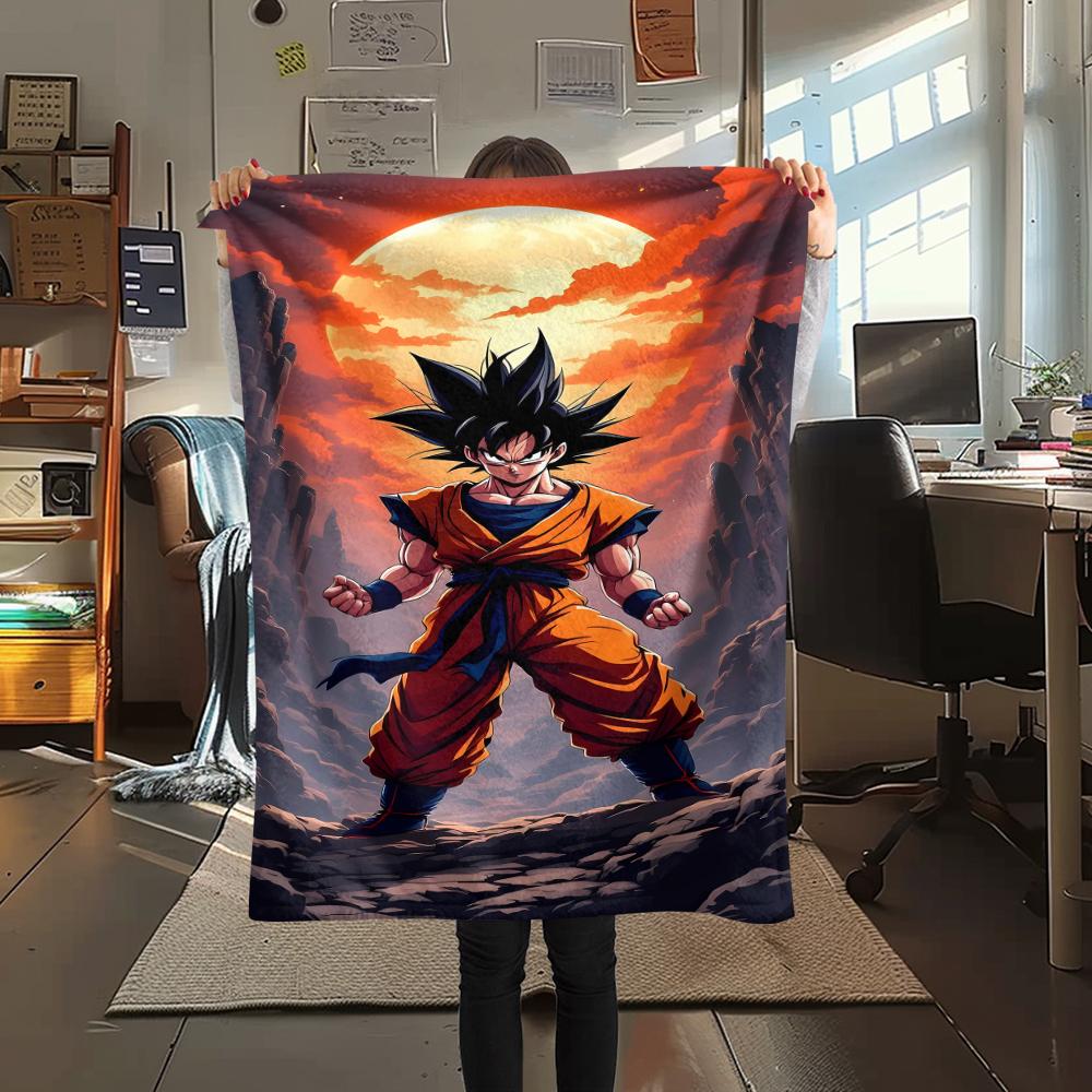 Dragon Ball characters Print Flannel Blanket,High quality Comfortable for All Seasons,Home Decor,Warmth and Comfort,Perfect for Christmas Gifts