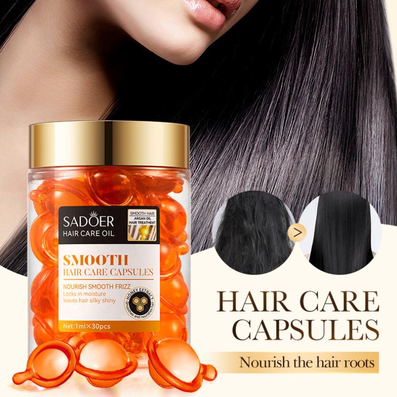 Argan Oil Hair Care Capsules SADOER Improves Frizz Essential Oil Capsules Conditioner