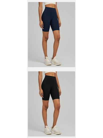 JOOMON Women's Quick-Dry Butt Lifting Yoga Shorts with Pockets for Running, Cycling, and Sports.