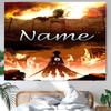 Personalized Attack On Titan Background Tapestry,Custom Name Birthday Party,Multifunctional Wall Decoration for Home Decor,Various Occasions