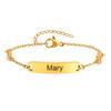Custom Rolo Chain Flower Curved Bracelets for Women Girls,Anti Allergy Stainless Steel Bracelet,Personalized Name Jewelery Gifts