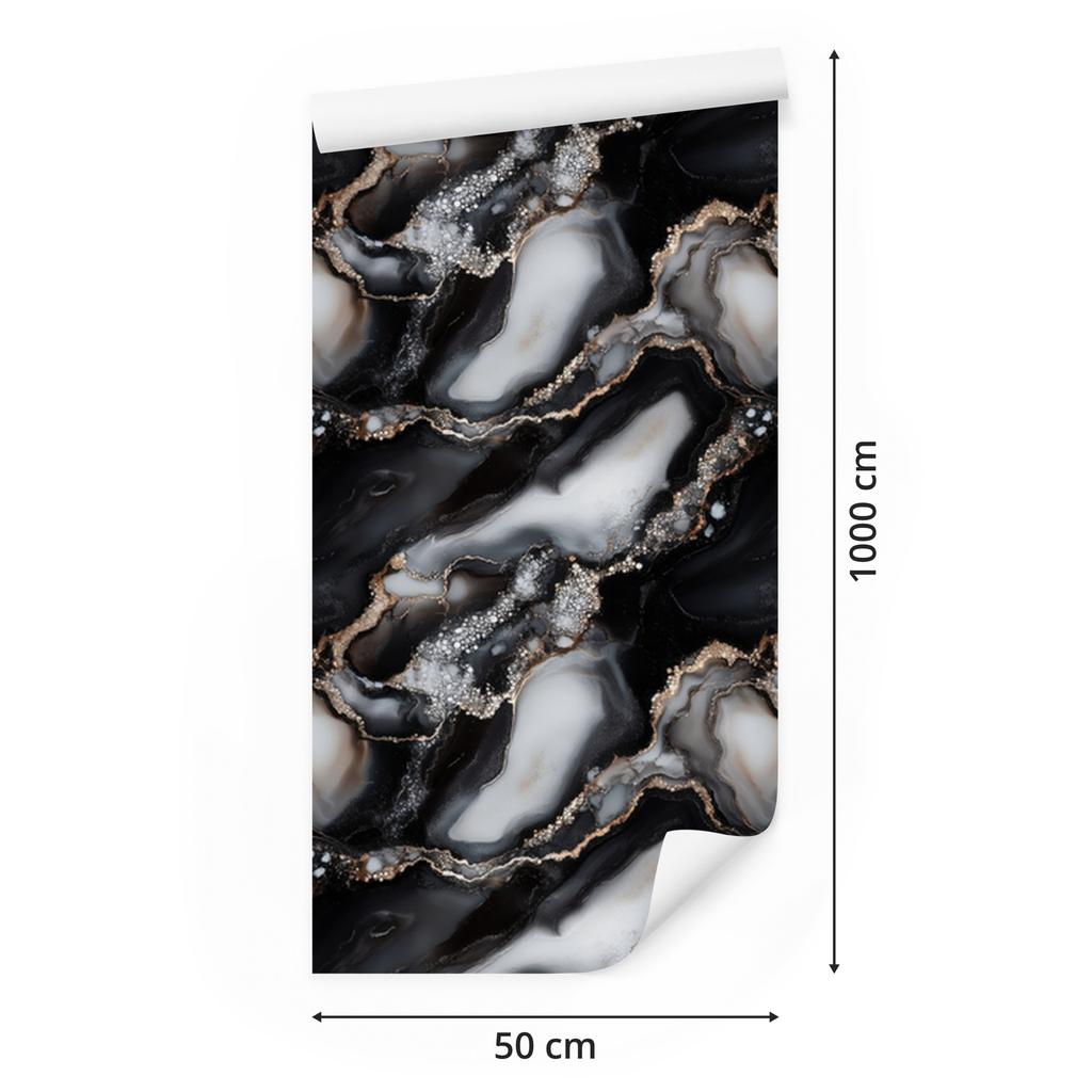 Ink wallpaper black, graphite, gray and brown 50x1000