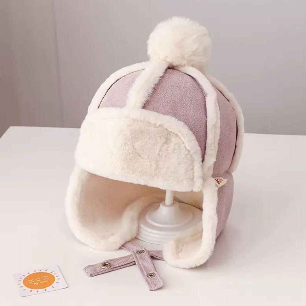 1-4Year Ear Protection Winter Baby Hat Windproof Children Warm Cap  Baby Children Kids