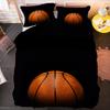 Sports Balls Duvet Cover 3D Basketball In A Hole Bedding Set Twin For Boys Teens Room Microfiber Cool Basketball Comforter Cover