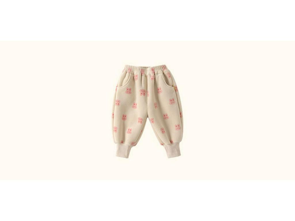 Kids' Fleece-Lined Winter Pants: Warm Cotton Trousers for Boys, Girls, and Infants