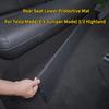 For Tesla Model Y Model 3 Highland Rear Seat Lower Protective Mat Leather Full Surround Seat Anti-Dirty Kick Pad Car Accessories