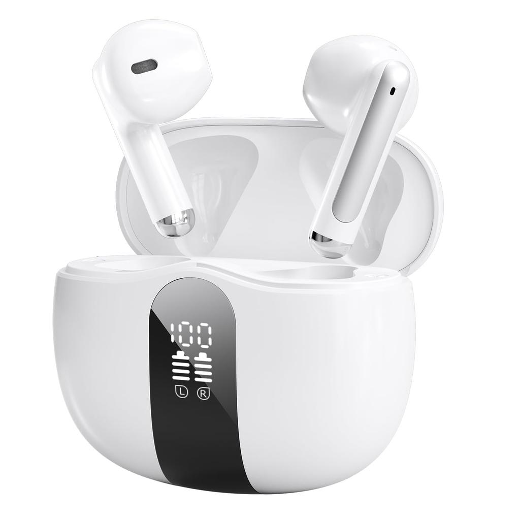 High-Quality, Powerful Sound Quality: Wireless Bluetooth Earphones, Bluetooth 5.4, Hi-Fi Sound Quality, AAC, Dual Microphone, ENC Noise Cancelling,