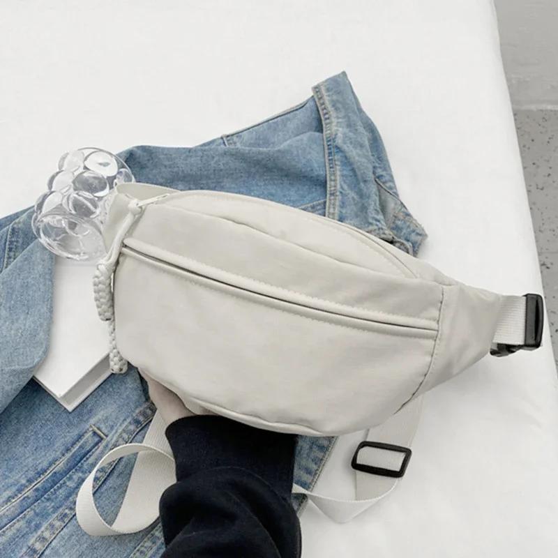 Half Mo Women's Chest Bag New Oxford Cloth Large Capacity Waist Bags Waterproof Multifunctial Running Belt Bags Sport