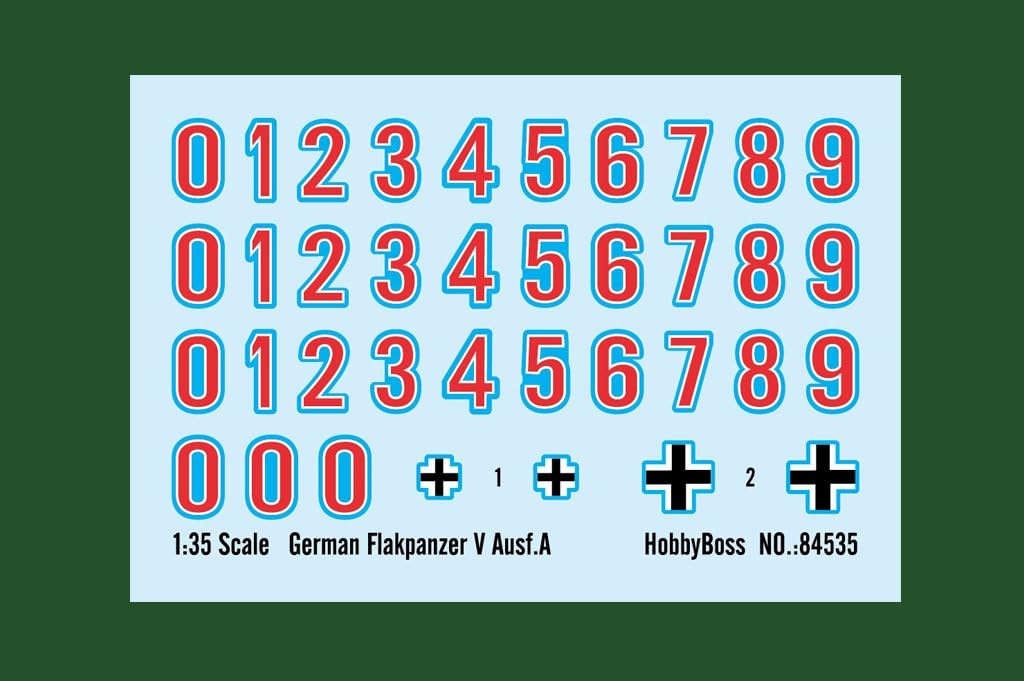 Hobby Boss 1/35 Fighting Vehicle Series German Anti-Aircraft Tank V Flakpanther Ausf.A Plastic Model 84535 Molded In Color