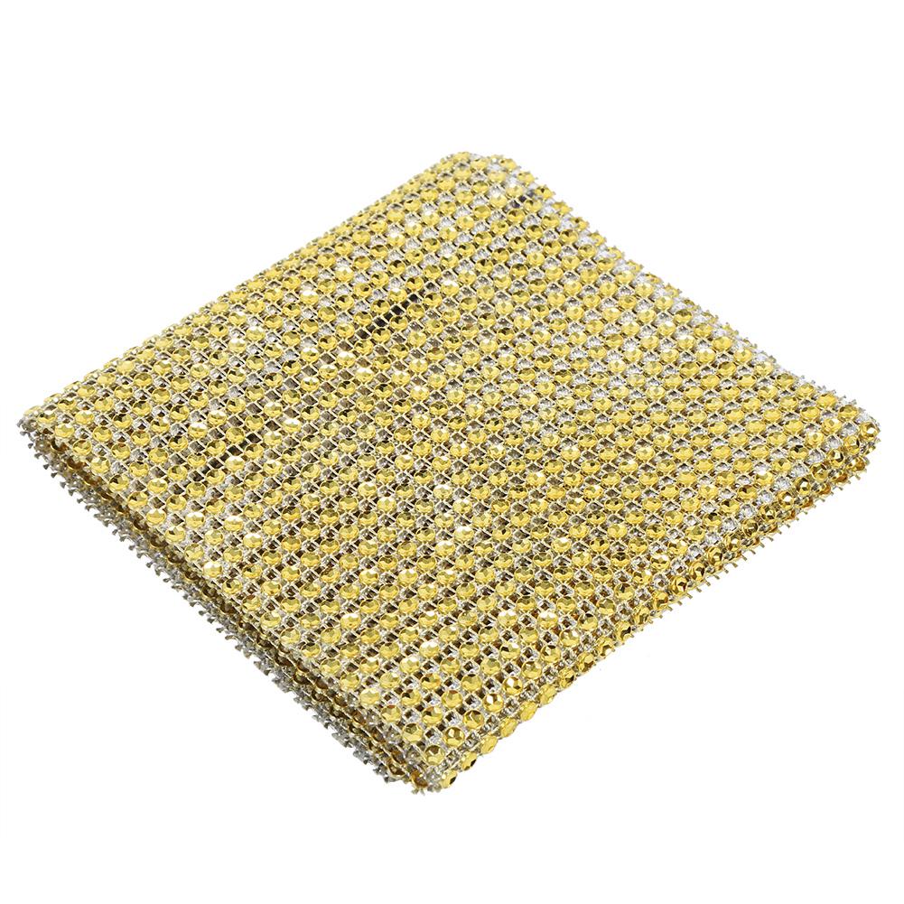Wedding party Home Decor Rhinestone     Mesh Wrap   Gold