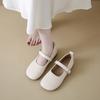 Summer 2025 Soft Leather Woven Fashionable and Elegant Single Shoes Women's Shoes Buckle Lightweight Comfortable