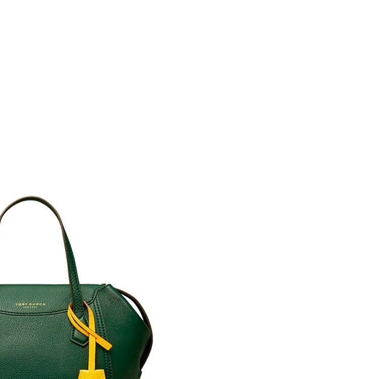 Tory Burch Tb Perry Series Brand Logo Leather Shoulder Crossbody Tote Bag Women Handbags Dark-Green 61169-304