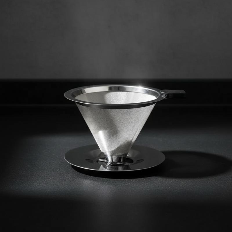 Fødevaregodkendt Rustfrit Stål Pour Over Kaffefilter Net til Hjemmekontor Kaffeelskere Daglig Brygning