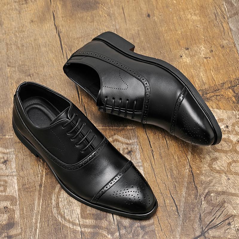 Men'S Casual Business 38~48 Formal Leather Original Italian Luxury Oxfords Shoes Male Wedding Party Office Gentleman Shoes