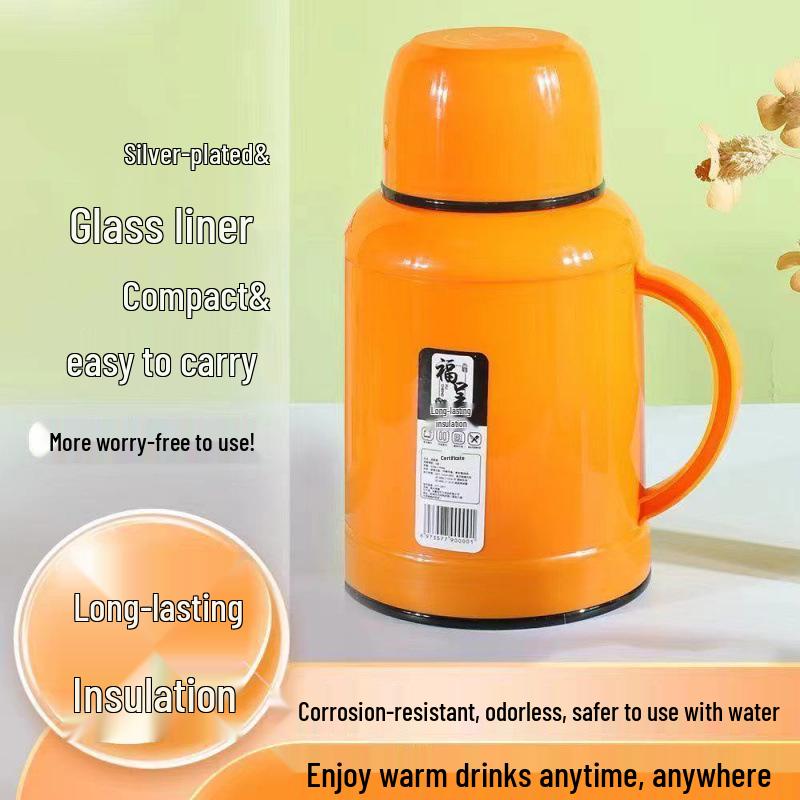 

2025 Large Capacity Insulated Thermos Flask: Portable Hot Water Kettle with Glass Liner Export Quality Thickened Double-layer Vacuum Liner