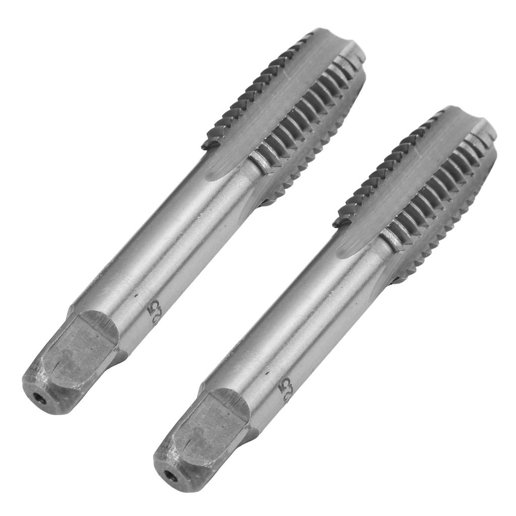 2pcs High Speed Steel Metric Thread Tap Straight Flutes Thread Tapping Tool Hand Thread Tap