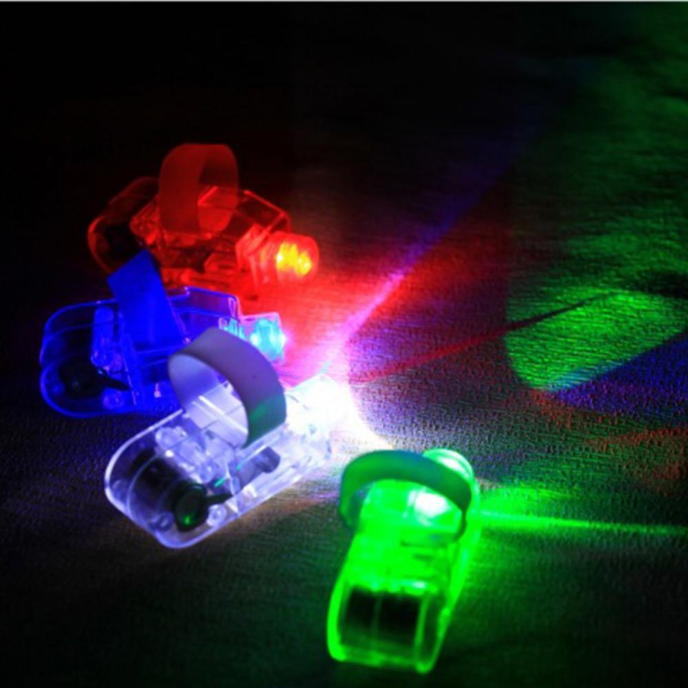 100Pcs LED Finger Lights Flashing Rings Toys Glow In The Dark Wedding Party On/off Switch LED Glow Rings Concert Party Kids Gift