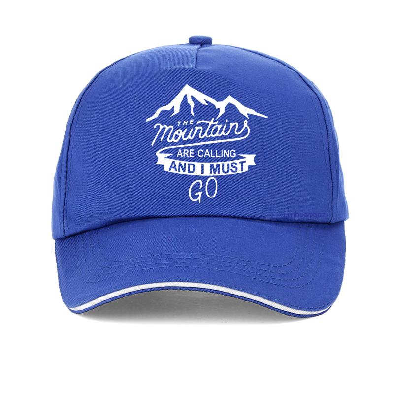 The Mountains Are Calling And I MUST GO Adjustable Snapback Hat - Printed Baseball Cap for Hill Hiking Climbing