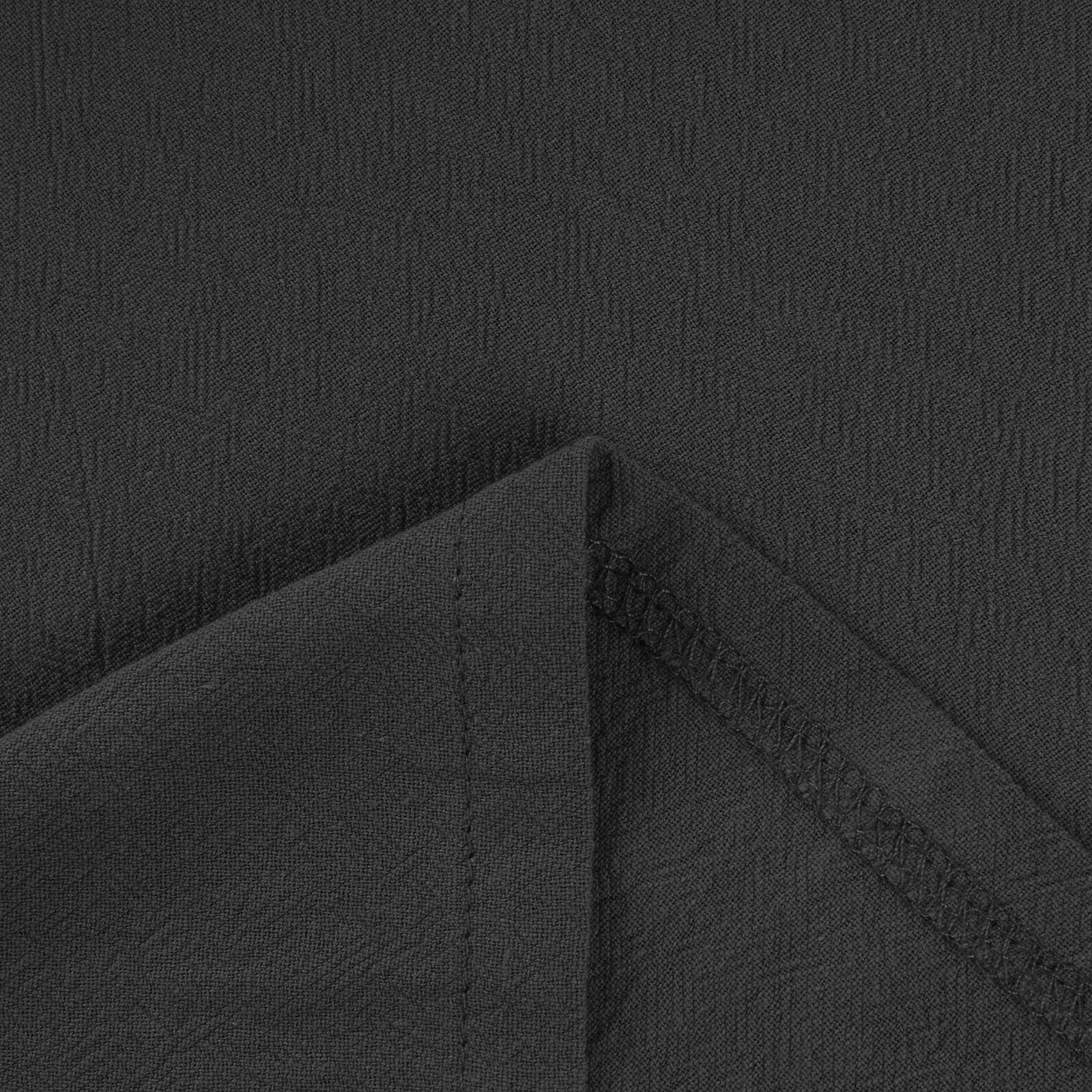 Модное прямое свободное платье средней длины с V-образным вырезом и галстуком-бабочкой — фото 4