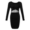 Sexy Cross Strap Long Dresses Women Dress Deep V-neck Long Evening Dresses Casual Elegant Slim Dress