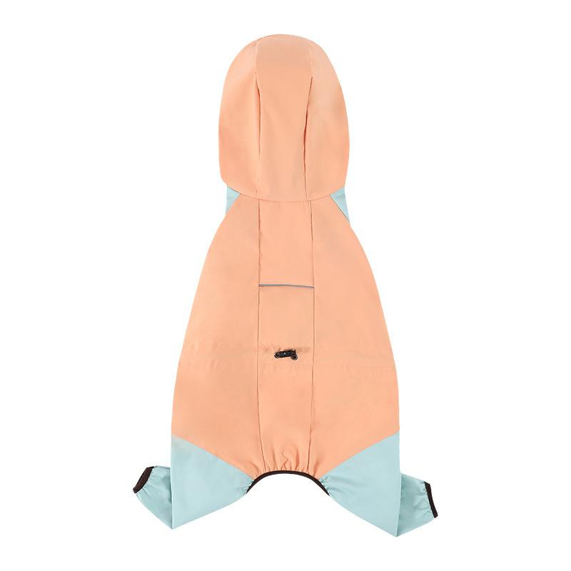 Vierbeiniger Regenmantel zum Schleppen von Welpen, Wasserdichtes Vollpaket mit Beinen, Kleiner Hund Bichon Bär, Teddy Haustier, Regenkleidung