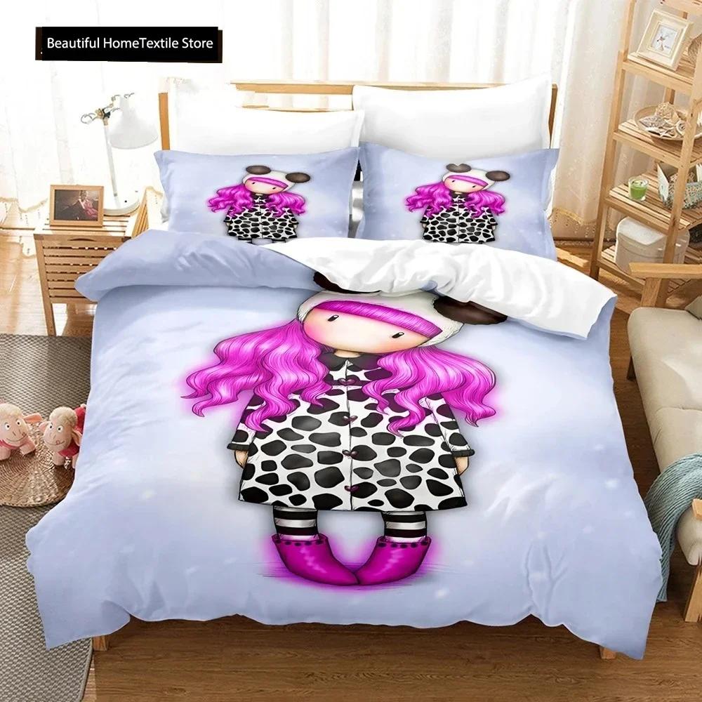 Set Copripiumino Santoro Gorjuss Matrimoniale Queen King Size Anime Bella Ragazza Set Biancheria da Letto Stampa 3D Santoro Gorjuss Copripiumino Ragazze