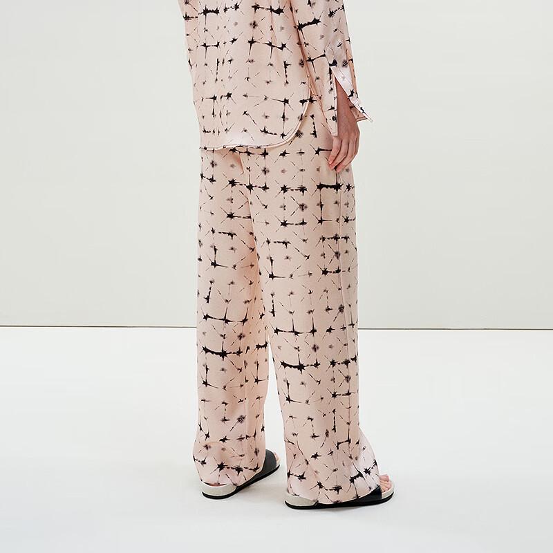 Less 2025 Spring Mulberry Silk Casual Straight-Leg Pants