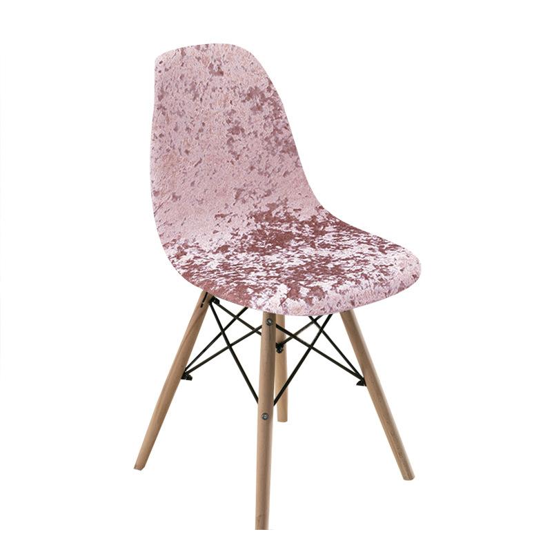 

1PC Thicken Soft Velvet Chair Cover Swan Velvet Dining Room Chair Cover No Armrests Solid Color Shell Home Suitable Chair Cover 1pc розовый