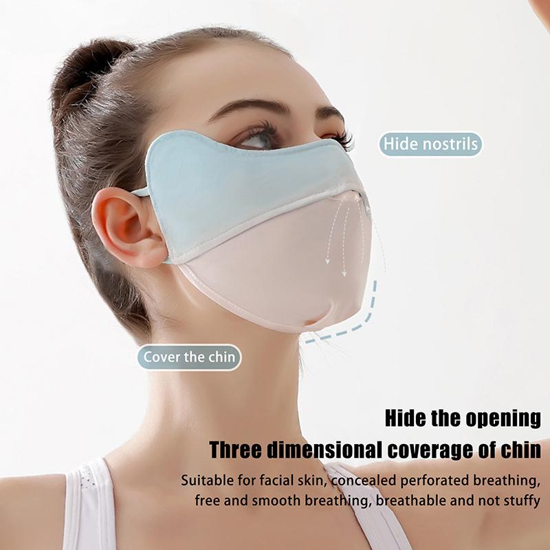 Summer Adjustable Breathable Ice Silk Face Mask Uv Sun Protection Mask For Men Women Outdoor Running Cycling Sports Mask