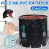 27.6x 27.6 inch Large Adult Tub Baby Swimming Pool Insulation Family Bathroom SPA Tub Portable Bathtub Folding Bath Bucket Thicken Shower Barrel