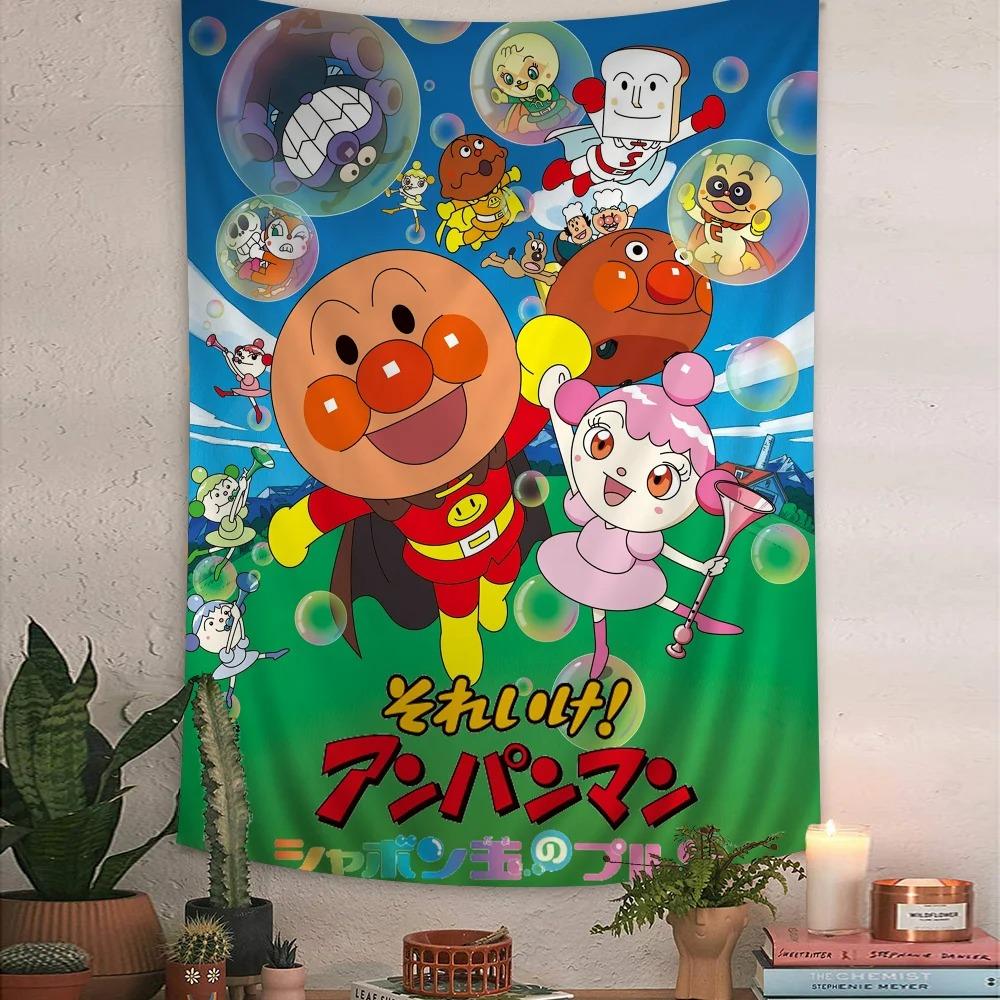 Anpanman Printed Large Print Tapestry Hippie Wall Hanging Tapestry Living Room Home Dormitory Decoration Art Home Decoration