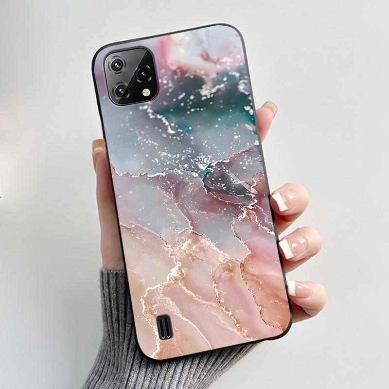 For Blackview A55 Case Oscal C60 Back Cover Luxury Cute Love Rabbit Funny Pattern Black TPU Soft Silicone Protective Phone Case