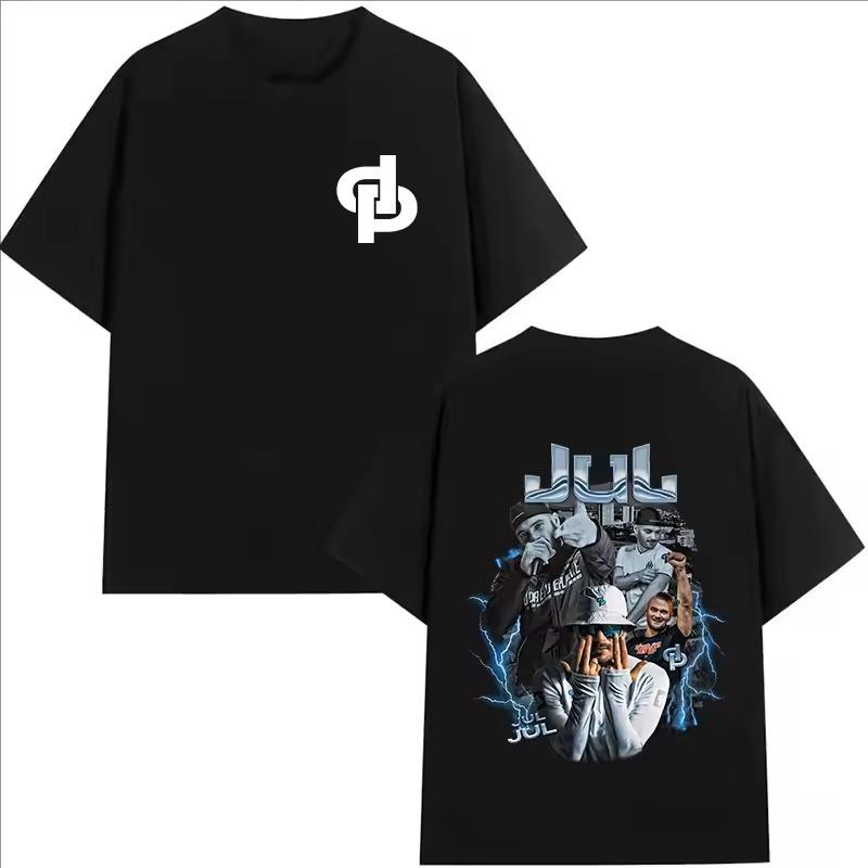 New Jul DP Summer Maillot Fashion Printed Unisexs Shirts High Street Y2K Shirts Unisex Trend Cotton Fashion Oversized Tshirt