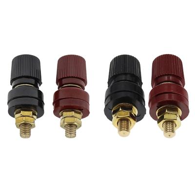 High Current Brass Automotive Terminals Copper Cable Lugs Stud Terminals Pair for 6mm 8mm Studs Motorcycle Battery Setups