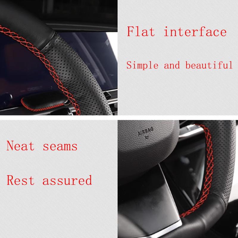 Chery Tiggo 8 Pro DIY Soft Fiber Leather Steering Wheel Covers Car Steering-Wheel With Needles And Thread Interior
