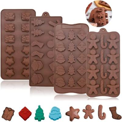 Christmas Shape Design Cookie Shaping Decorating Baking Trays Xmas Chocolate Mold Gingerbread Man Christmas Cake Candy Mould