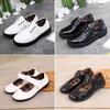 Children's Black and White Leather Performance and Dress Shoes