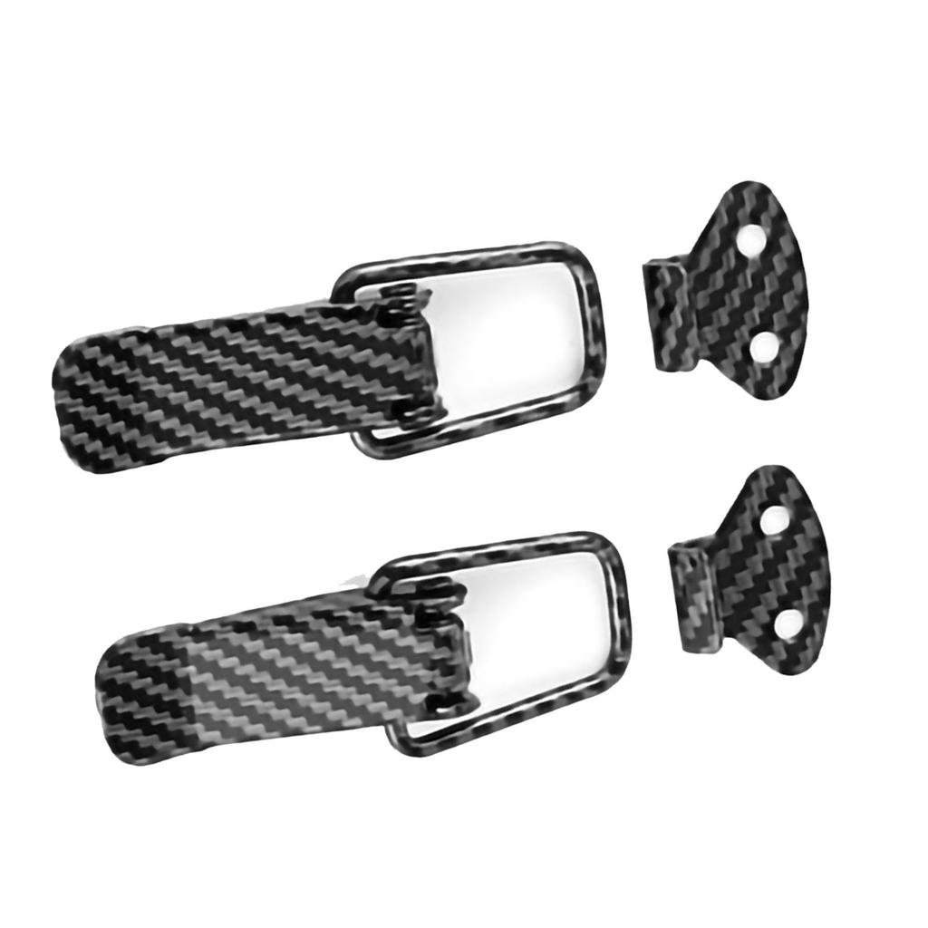 Pair Car Bumpers Trunk Hatch Lid Quick Release Fasteners Hook Lock Clips Auto Truck Exterior AccessoriesCarbon Fiber S
