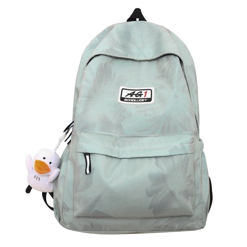 Simple Printed Schoolbag Middle School Girl Lightweight Large-capacity Backpack Leisure Travel Backpack
