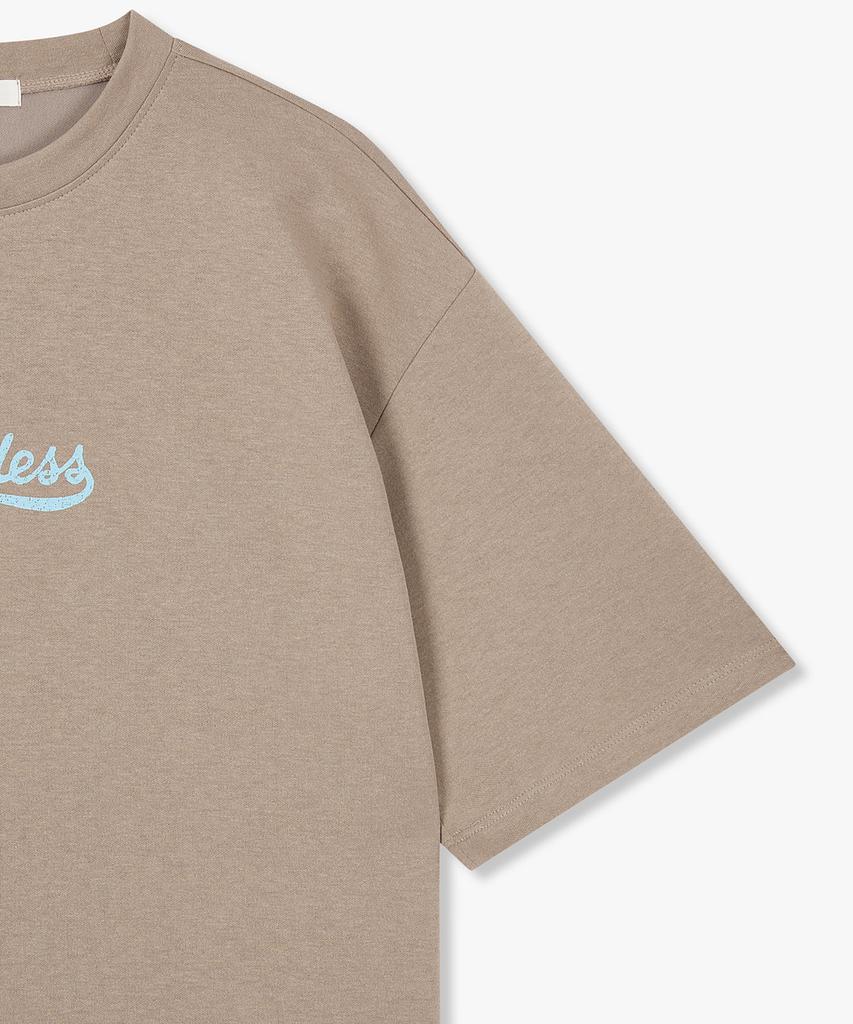 STUDIO TOMBOY Double-Sided Print Artwork Short Sleeve T-Shirt_Light Brown 9176222993