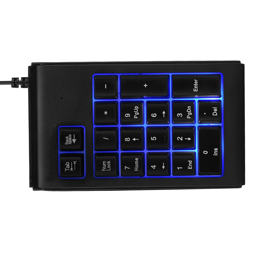 19 key 3 Color USB Numeric Keypad Mechanical Touch Feeling 10 Million Clicks Number Pad