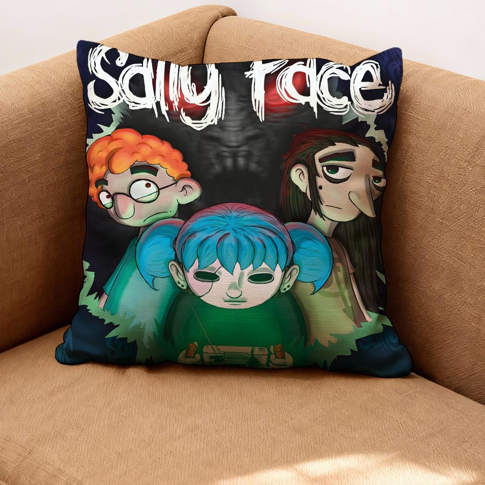 Band Sally Face Cushion Cover Premium Comfort Reversible Pillow Cove -Two in One Design for Any Room & Car Interior