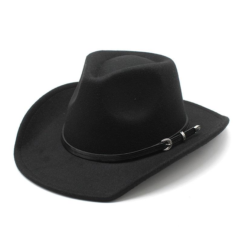 British Felt Hat Retro Top Hat Woolen Men'S And Women'S Western Cowboy Hat, Felt Hat
